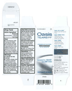 Oasis TEARS® PF PLUS Preservative-Free Lubricant Eye Drops (Bottle)